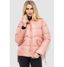 Куртка жіноча демісезонна однотонна, колір світло-рожевий, 235R2035