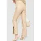Штани жіночі з екошкіри, колір світло-бежевий, 186R5956