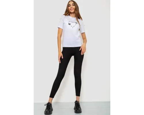 Жіноча футболка з принтом, колір білий, 241R125