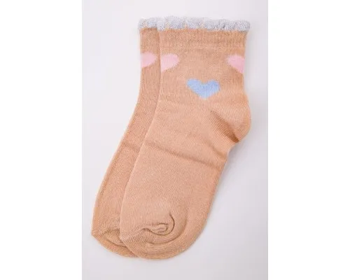 Бавовняні дитячі шкарпетки, бежевого кольору, 167R601-1