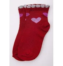 Бавовняні дитячі шкарпетки, бордового кольору, 167R601-1