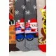Комплект жіночих шкарпеток новорічних 3 пари, колір бежевий, темно-сірий, світло-сірий, 151R255