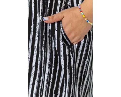 Сукня жіноча на ґудзиках, колір чорно-білий, 219RT-7013