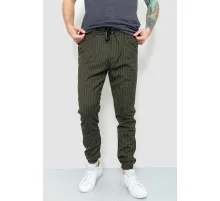 Чоловічі штани в смужку, колір хакі, 157R2003
