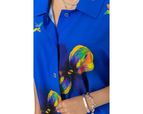 Сорочка жіноча батал, колір електрик, 102R5220