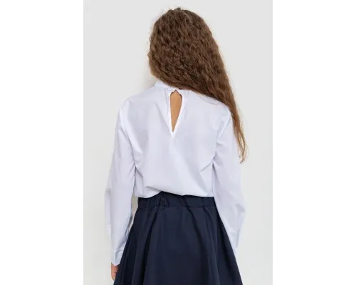 Блуза для дівчаток ошатна, колір біло-синій, 172R025