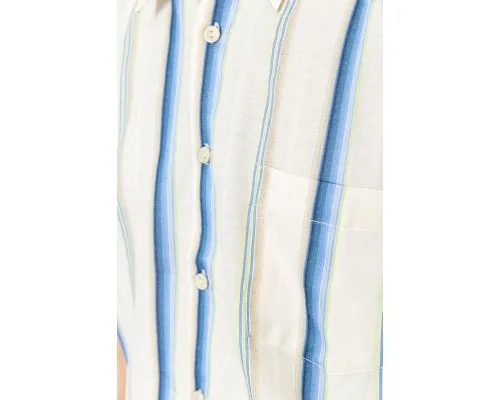 Сорочка чоловіча в смужку, колір бежево-синій, 167R0630