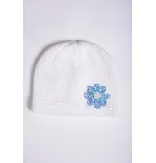 Дитяча шапка, молочно-блакитного кольору з пайєтками, 167R7802