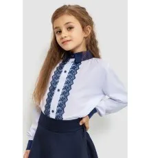 Блузка ошатна для дівчаток, колір біло-синій, 172R201-1