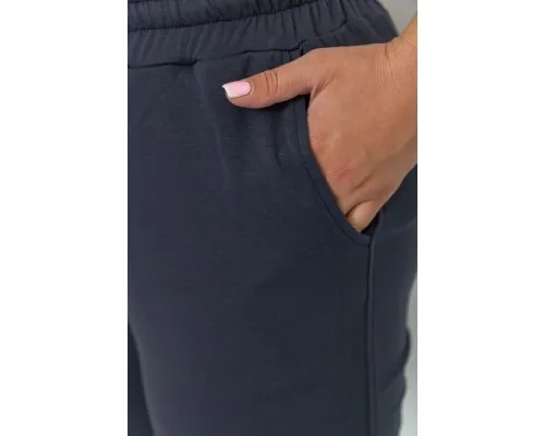 Спорт штани жіночі двонитка, колір темно-сірий, 102R292