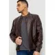Куртка чоловіча демісезонна екошкіра  -уцінка, колір коричневий, 243R1978-U