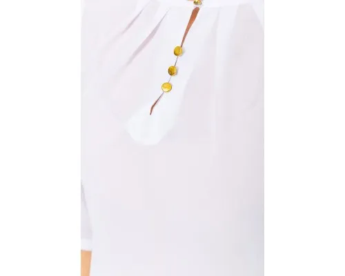 Блуза однотонна, колір білий, 230R1121-1