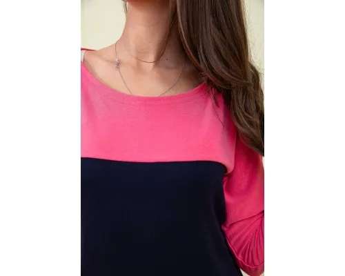 Повсякденна сукня міді, синьо-рожевого кольору, 167R079-1