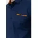 Сорочка чоловіча класична, колір синьо-коричневий, 214R7050