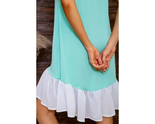 Літня сукня, з рюшею м'ятного кольору, 167R100-2