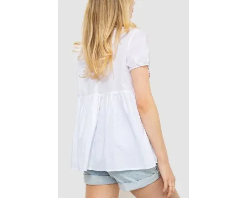 Блуза з вишивкою, колір білий, 244R097