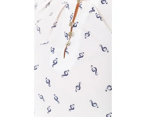 Блуза з принтом, колір молочний, 230R112-1