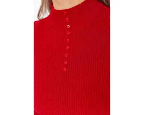 Водолазка жіноча в рубчик, колір бордовий, 204R044
