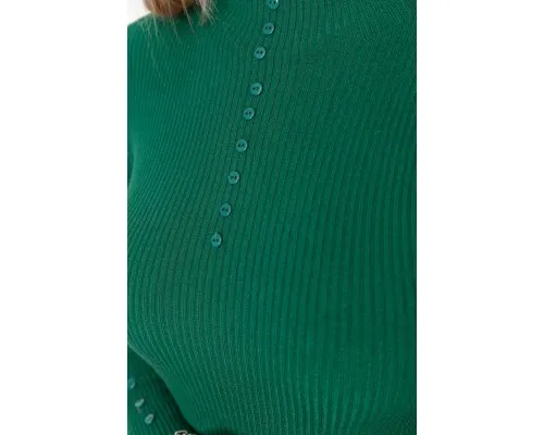 Водолазка жіноча в рубчик, колір зелений, 204R044