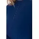 Водолазка жіноча в рубчик, колір синій, 204R044