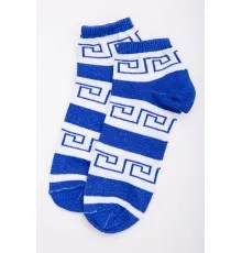 Короткі жіночі шкарпетки, в синьо-білий принт, 131R137096