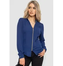 Блуза жіноча шифонова, колір темно-синій, 186R504