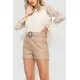 Блуза жіноча класична гіпюрова, колір світло-бежевий, 204R156