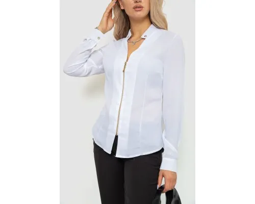 Блуза жіноча шифонова, колір білий, 186R504