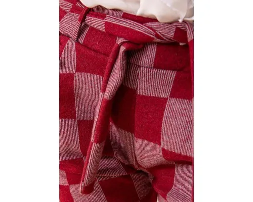 Жіночі завужені штани в клітку, червоного кольору, 117R044