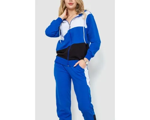 Спортивний жіночий костюм, колір синьо-білий, 244R184