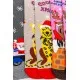 Комплект жіночих шкарпеток новорічних 3 пари, колір рожевий, бежевий, темно-сірий, 151R256