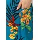 Жіночий сарафан з квітковим принтом, колір петроль, 221R1932-5