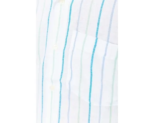 Сорочка чоловіча в смужку, колір біло-зелений, 167R963