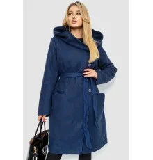 Жіноче пальто з капюшоном, колір темно-синій, 186R294