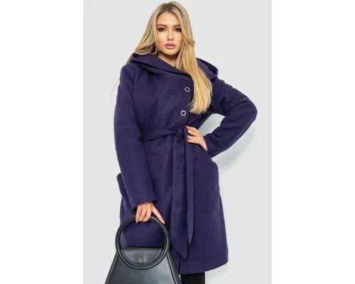 Жіноче пальто з капюшоном, колір темно-фіолетовий, 186R294