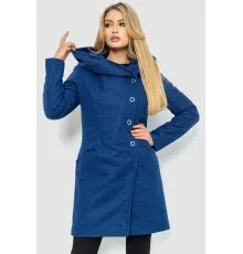 Жіноче пальто з капюшоном, колір джинс, 186R294