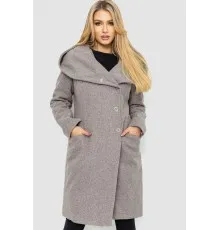 Жіноче пальто з капюшоном, колір сіро-бежевий, 186R294