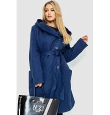Жіноче пальто з капюшоном, колір синій, 186R294