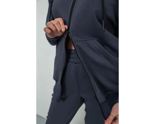 Спорт костюм жіночий двонитка, колір темно-сірий, 102R7720