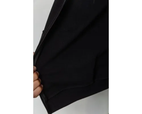 Спорт костюм чоловічий двонитка, колір чорний, 119R200-5