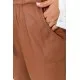 Штани зі штучної шкіри жіночі, колір коричневий, 102R5145