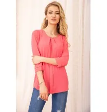 Вільна жіноча блуза з рукавами 3/4, колір Рожевий, 172R3-1