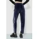 Спорт штани жіночі велюрові, колір темно-синій, 244R5576