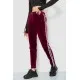 Спорт штани жіночі велюрові, колір бордовий, 244R5576