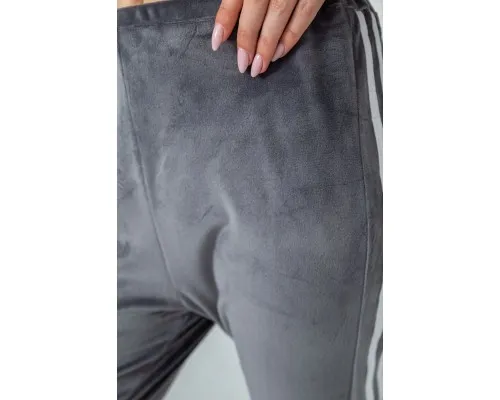 Спорт штани жіночі велюрові, колір сірий, 244R5576