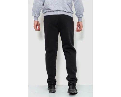 Спорт чоловічі штани на флісі, колір чорний, 244R41153