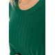 Водолазка жіноча в рубчик, колір зелений, 204R9031