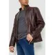 Куртка чоловіча демісезонна екошкіра, колір коричневий, 243R1058
