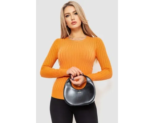 Водолазка жіноча в рубчик, колір помаранчевий, 204R9031