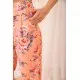 Літні бавовняні штани, з квітковим принтом, колір Персиковий, 172R65-1